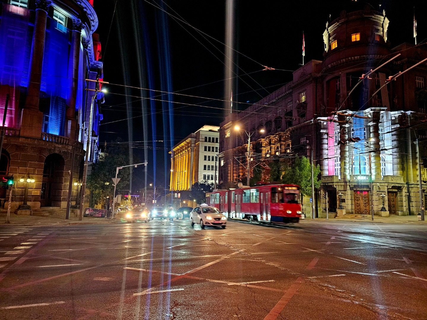 Belgrade at night. September 9, 2025.